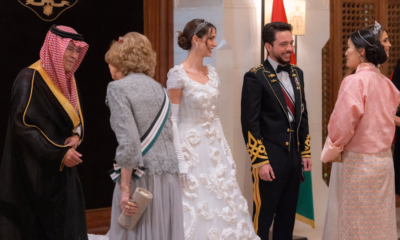 royal wedding reception princess rajwa al hussein flaunts dolce & gabbana gown