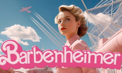 barbenheimer barbie, oppenheimer characters collide in ai trailer