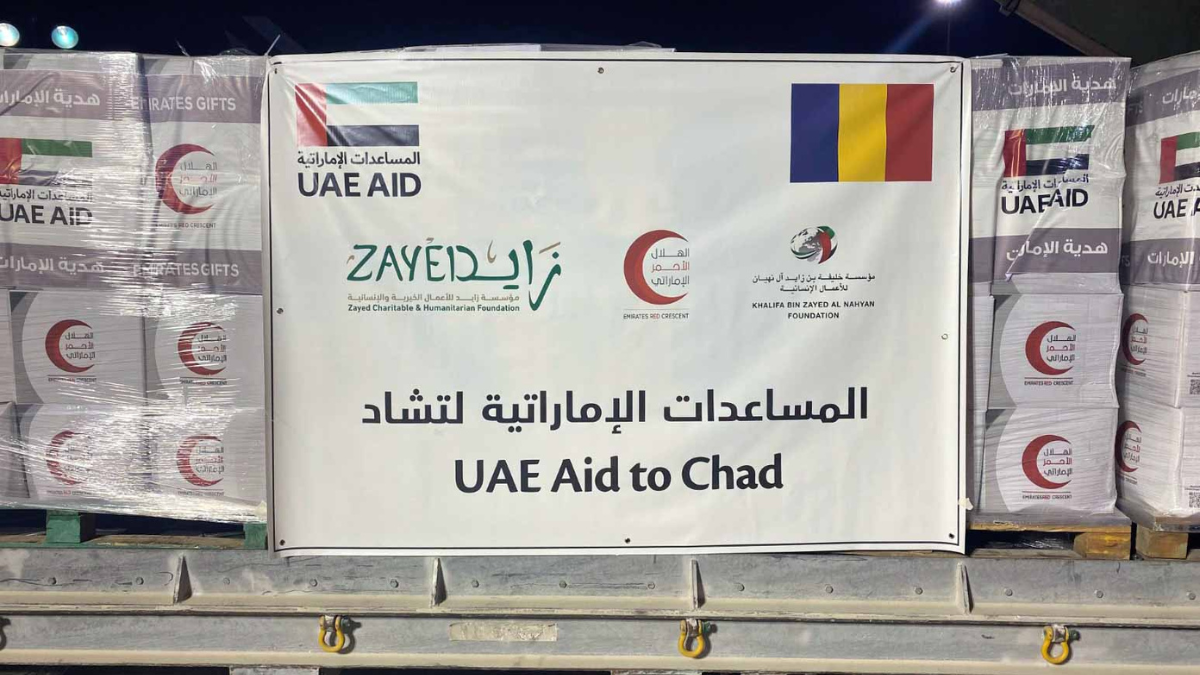 uae sends 13 tonne aid plane to chad to help sudanese refugees