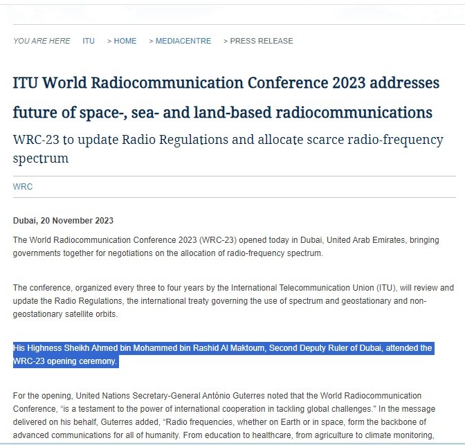 uaes radiocommunication leadership at wrc 23.press release 