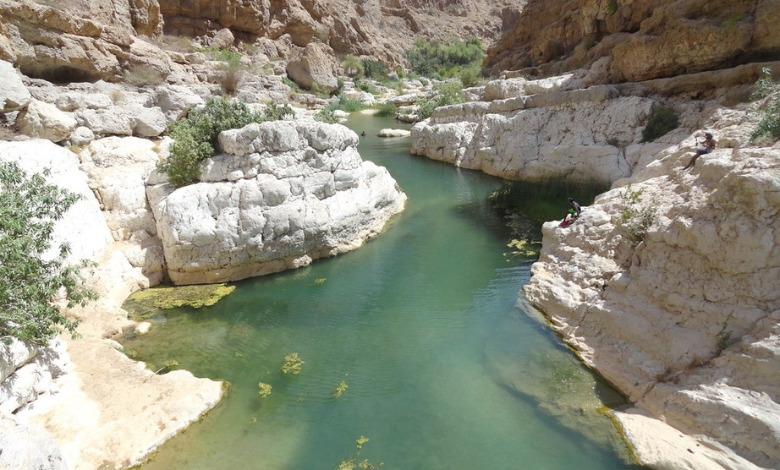 wadi shab and sur route to wahiba sands