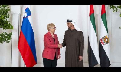 uae and slovenian presidents discuss bilateral relations and middle east crisis