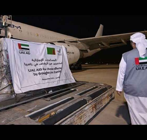 uae sends humanitarian aid planes to zambia and guinea conakry as natural disasters threaten people