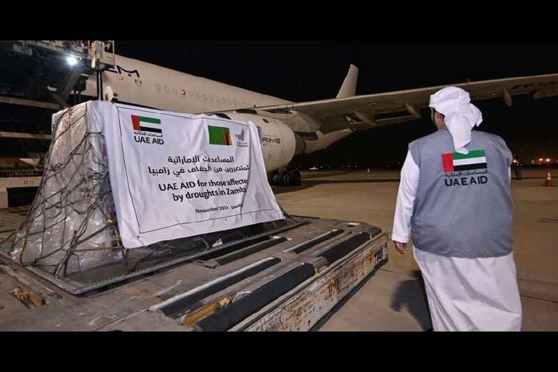 uae sends humanitarian aid planes to zambia and guinea conakry as natural disasters threaten people