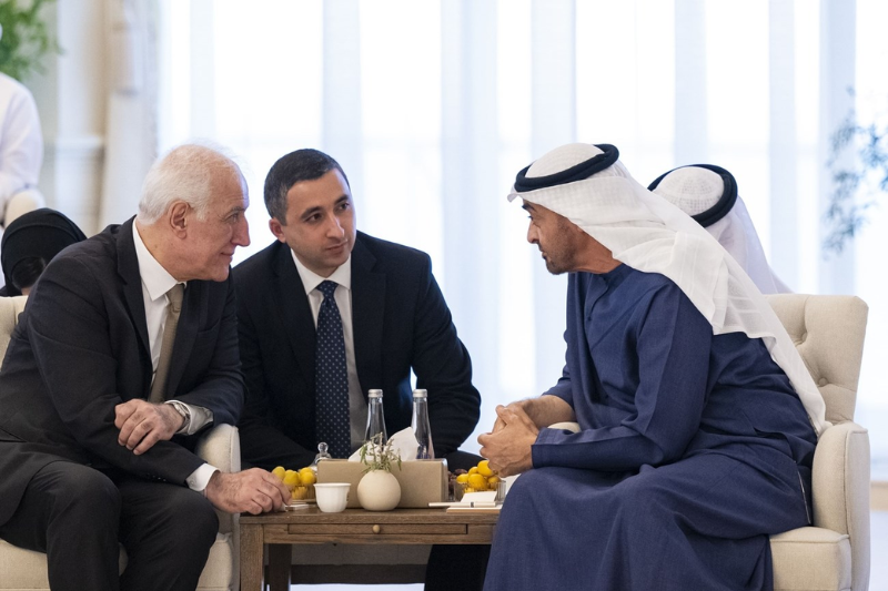 Presidents of UAE and Armenia discuss bilateral relations and economic cooperation