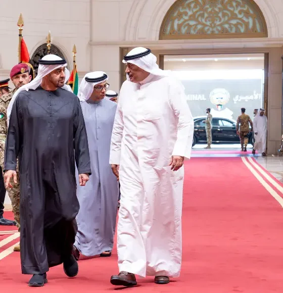 uae president's fraternal visit to kuwait