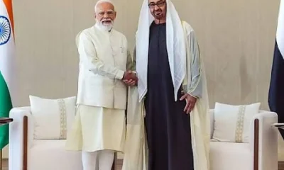 indian pm modi and uae president sheikh mohamed discuss