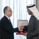 sheikh mohamed receives top albanian honour (1)